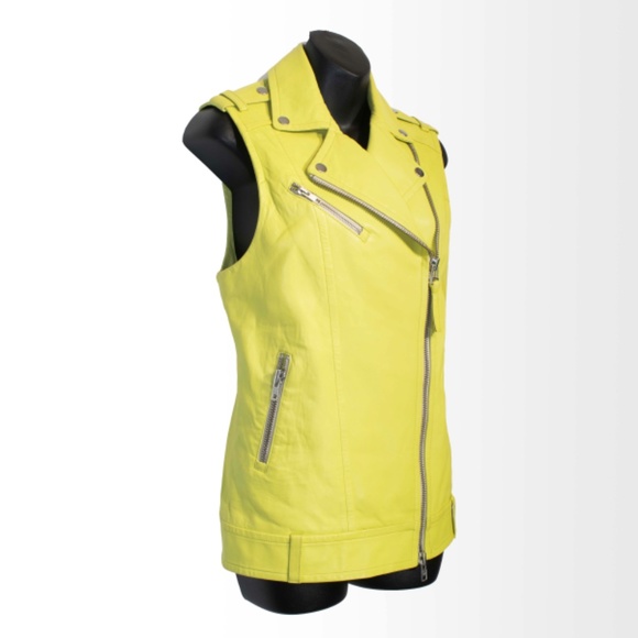 Mackage Frederica Lamb Leather Moto Vest - Picture 2 of 8